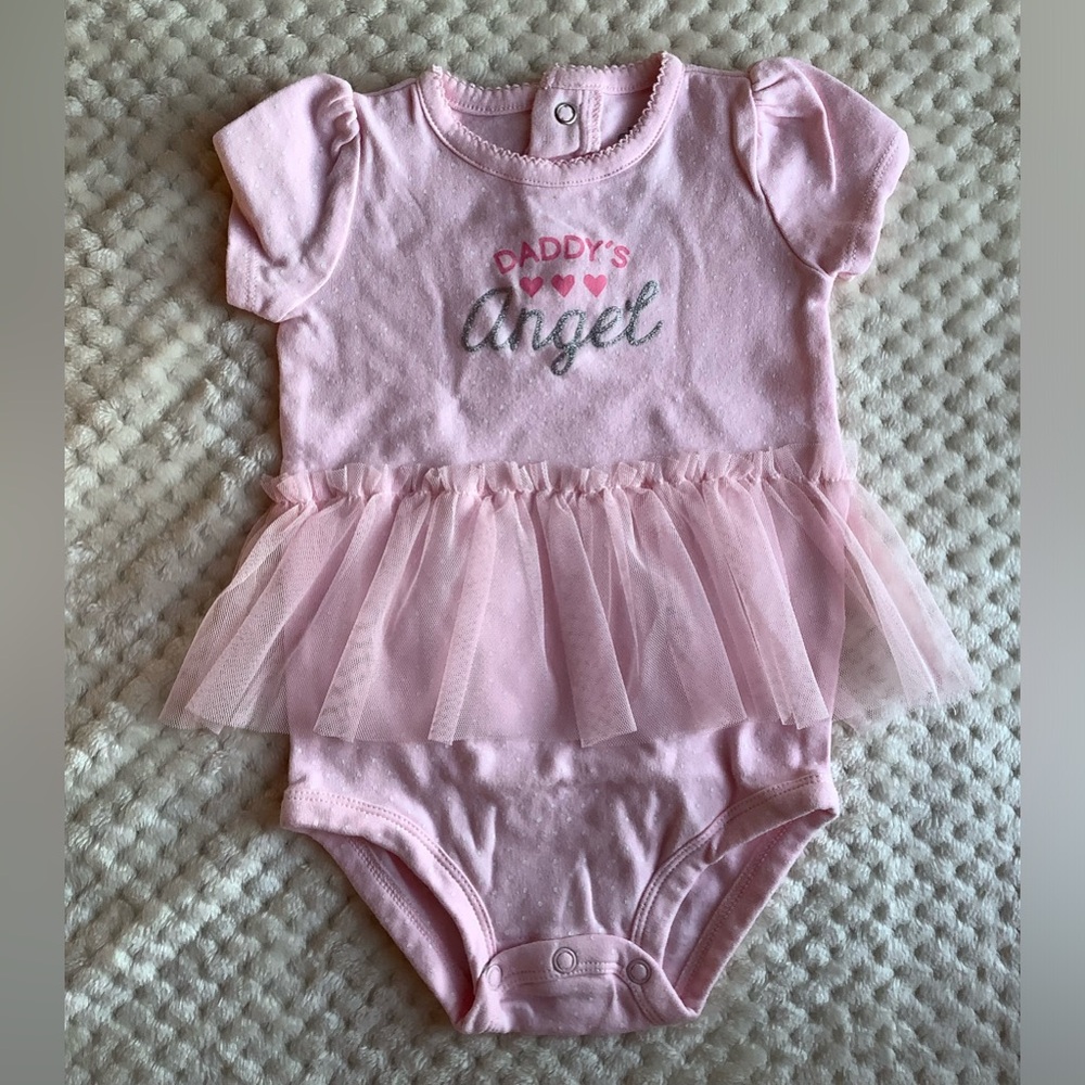 Child Of Mine By Carters Daddys Angel Tulle Bodysuit 6M to 9M 6-9M